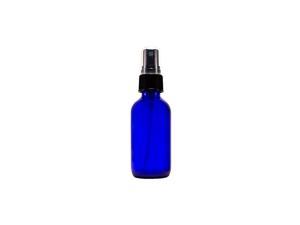 Pack of 12 2oz Cobalt Blue Glass Bottle with Black Fine Mist Sprayer 6 Pipettes