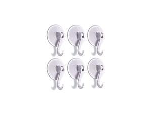 Suction Cup Hooks, Kitchen Towel Hooks Removable Wall Vacuum Holder for Bathroom Tile, Glass and Mirror(6 Pack)