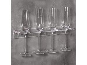 Clear Acrylic Wall Mounted Stemware Glass Hanging Rack