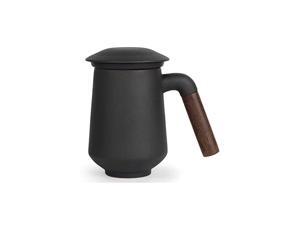 Tea Infuser Mug with Lid - 12oz Loose Leaf Tea Cup with Infuser, Heat-Resistant Black Walnut Handle, Fresh Hot or Cold Blends, Cute and Portable Home, Office Use, Ultra-Fine Steeper, Flat Black Tea Infuser Mug with Lid - 12oz Loose Leaf Tea Cup with Infuser, Heat-Resistant Black Walnut Handle, Fresh Hot or Cold Blends, Cute and Portable Home, Office Use, Ultra-Fine Steeper, Flat Black