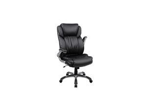 Extra Big Office Chair, High Back PU Executive Chair with Thick Seat and Tilt Function, Flip Up Arms, Black UOBG94BK Extra Big Office Chair, High Back PU Executive Chair with Thick Seat and Tilt Function, Flip Up Arms, Black UOBG94BK