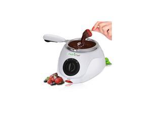 Chocolate Melting Warming Fondue Set - 25W Electric Choco Melt / Warmer Machine Set w/ Keep Warm Dipping function & Removable Pot, Melts Chocolate, Candy, Butter, Cheese- PKFNMK14,White Chocolate Melting Warming Fondue Set - 25W Electric Choco Melt / Warmer Machine Set w/ Keep Warm Dipping function & Removable Pot, Melts Chocolate, Candy, Butter, Cheese- PKFNMK14,White