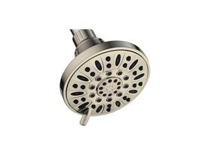 Brushed Nickel High Pressure 6-Setting 4" Shower Head – Angle Adjustable, Anti-Clog Showerhead Jets, Tool-Free Installation-USA Standard Certified-Top U.S. Brand Brushed Nickel High Pressure 6-Setting 4" Shower Head – Angle Adjustable, Anti-Clog Showerhead Jets, Tool-Free Installation-USA Standard Certified-Top U.S. Brand