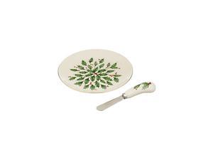 Holiday Cheese Plate and Knife Set