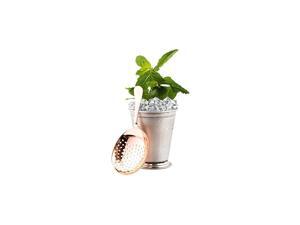Bar Lux 6.4 Inch x 3 Inch Julep Strainer, 1 Perforated Drink Strainer - Wide, Ergonomic Handle, Copper Plated Stainless Steel Cocktail Strainer, Commerical Grade, For Bartenders - Bar Lux 6.4 Inch x 3 Inch Julep Strainer, 1 Perforated Drink Strainer - Wide, Ergonomic Handle, Copper Plated Stainless Steel Cocktail Strainer, Commerical Grade, For Bartenders -