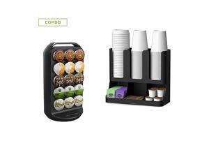 CRUP6-BLK K-Cup Carousel and Coffee Condiment / Cup Organizer, Capacity 30 K-Cups, Black CRUP6-BLK K-Cup Carousel and Coffee Condiment / Cup Organizer, Capacity 30 K-Cups, Black