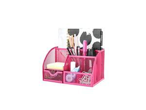 Mesh Desk Organizer Office with 7 Compartments + Drawer /Desk Tidy Candy /Pen Holder/Multifunctional Organizer Hot Pink / Fuchsia Mesh Desk Organizer Office with 7 Compartments + Drawer /Desk Tidy Candy /Pen Holder/Multifunctional Organizer Hot Pink / Fuchsia