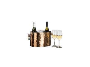 Handcrafted Artisan 2 bottle Champagne and Wine Chiller (Stainless Steel)