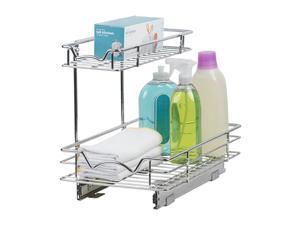 Sink Organizer For Cabinet, Pull Out Drawer Organizer Perfect For Kitchen/vanity Sink Storage-two Tier Slide Out Cabinet Organizer 11"wx18"dx14-1/2"h, Requires At Least 12" Cabinet Opening Sink Organizer For Cabinet, Pull Out Drawer Organizer Perfect For Kitchen/vanity Sink Storage-two Tier Slide Out Cabinet Organizer 11"wx18"dx14-1/2"h, Requires At Least 12" Cabinet Opening