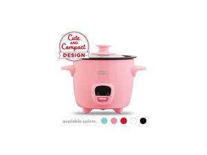 DRCM200GBPK04 Mini Rice Cooker Steamer with Removable Nonstick Pot, Keep Warm Function & Recipe Guide, 2 cups, for Soups, Stews, Grains & Oatmeal, Pink