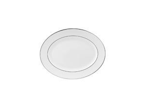 Hannah Platinum 13" Oval Serving Platter, White Hannah Platinum 13" Oval Serving Platter, White