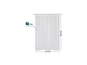 Long Shower Curtain or Liner 72x80 - 6 Magnets on Bottom, PEVA, Waterproof, PVC Free, Metal Grommets - 72 x 80 Inches, Clear Long Shower Curtain or Liner 72x80 - 6 Magnets on Bottom, PEVA, Waterproof, PVC Free, Metal Grommets - 72 x 80 Inches, Clear