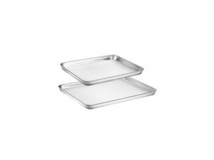 Toaster Oven Tray Pan Baking Sheet Stainless Steel Cookie Sheet 10 X 8 X 1 Inch 