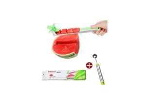 Slicer Cutter - Stainless Steel Knife Corer Fruit Vegetable Tools Kitchen Gadgets with Melon Baller Scoop Extra