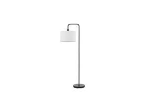 67065 Barden Floor Lamp, With Shade, Matte Black with White 67065 Barden Floor Lamp, With Shade, Matte Black with White