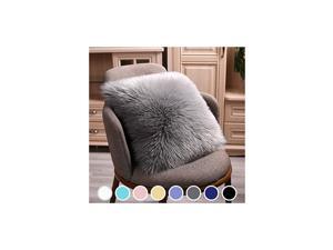Modern Style Chair Decorative Faux Fur Pillow Case, Backing Hold Pillow Case/Seat Sofa Cushion Square Throw Pillow Cover, 18 x 18inch Grey Modern Style Chair Decorative Faux Fur Pillow Case, Backing Hold Pillow Case/Seat Sofa Cushion Square Throw Pillow Cover, 18 x 18inch Grey