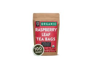 Organic Red Raspberry Leaf Tea Bags | 100 Tea Bags | Eco-Conscious Tea Bags in Kraft Bag | Raw from Germany | by