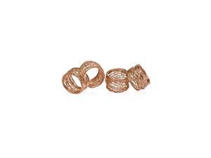 Handmade Round Mesh Napkin Rings Set of 6 Holder for Dinning Table Parties Everyday Handmade Round Mesh Napkin Rings Set of 6 Holder for Dinning Table Parties Everyday