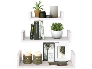 Floating Shelves Wall Mounted, Solid Wood Wall Shelves, White Floating Shelves Wall Mounted, Solid Wood Wall Shelves, White
