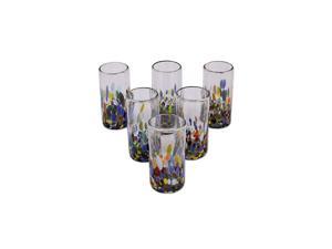 252661 Blown Recycled Glass, Blue/Clear/Multicolor