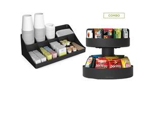 SNACOMORG-BLK Coffee Condiment and Snack Organizer, Home, Office, Breakroom, 2 Pack, Black SNACOMORG-BLK Coffee Condiment and Snack Organizer, Home, Office, Breakroom, 2 Pack, Black
