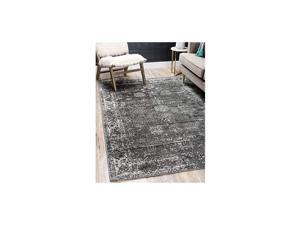Sofia Collection Traditional Vintage Area Rug, 5' x 8', Dark Gray/Ivory Sofia Collection Traditional Vintage Area Rug, 5' x 8', Dark Gray/Ivory
