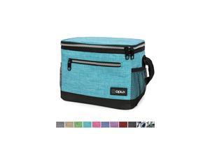 Insulated Lunch Box for Men Women, Leakproof Thermal Lunch Bag for Work, Reusable Lunch Cooler Tote, Soft School Lunch Pail for Kids with Shoulder Strap, Pockets, 14 Cans, 8L, Turquoise