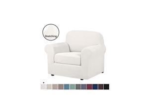 2-Pieces Armchair Cover Chair Slipcovers with Arms Furniture Protector Cover Fit Armchair Width Up to 48 Inch, Jacquard Spandex Couch Covers Armchair Slipcover - Off White, Chair 2-Pieces Armchair Cover Chair Slipcovers with Arms Furniture Protector Cover Fit Armchair Width Up to 48 Inch, Jacquard Spandex Couch Covers Armchair Slipcover - Off White, Chair