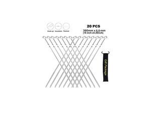 BBQ Stainless Steel Kabob Skewers,15" Reusable Flat Metal Sticks for Barbecue,Cooking,Baking, Grilling Set with Storage Pouch(20PCS) BBQ Stainless Steel Kabob Skewers,15" Reusable Flat Metal Sticks for Barbecue,Cooking,Baking, Grilling Set with Storage Pouch(20PCS)