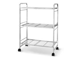 3-Tier Stackable Wire Shelving Unit Storage Rack, Expandable & Adjustable Kitchen Storage Cabinet Shelf Organizer, Silver 3-Tier Stackable Wire Shelving Unit Storage Rack, Expandable & Adjustable Kitchen Storage Cabinet Shelf Organizer, Silver
