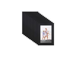 4x6 Picture Frames (Black, 12 Pack), Sturdy Wood Composite Photo Frame 4 x 6, Sleek Design, Table Top or Wall Mount, Exclusives Collection