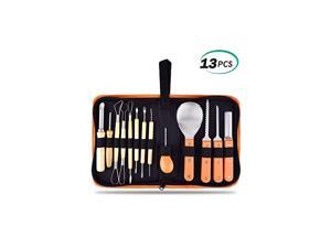Professional 13 Pieces Halloween Pumpkin Carving Kit Stainless Steel Carving Tools Set with Carrying Case for Halloween Decoration Professional 13 Pieces Halloween Pumpkin Carving Kit Stainless Steel Carving Tools Set with Carrying Case for Halloween Decoration