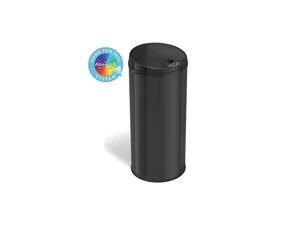 13 Gallon Automatic Trash Can with Odor Control System – Black Round Kitchen Sensor Garbage Bin for Kitchen or Office