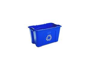 Commercial Stackable Recycling Bin, 18 Gallon, Blue (FG571873BLUE)
