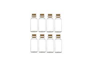 8 pcs Glass Spice Vials with Cork - 6 oz