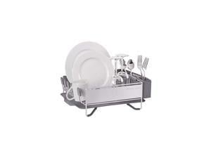 Compact Stainless Steel Dish Rack, Satin Gray, 15-Inch-by-13.25-Inch -