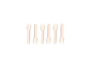 Eco-Friendly Disposable Wooden Forks Set Silverware for Birthday Party Events Holiday Family Gathering Camping BBQ Cutlery (50 ct, Forks)