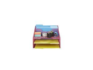 MESHBOX5-PNK Mesh Organizer 5 Desktop Document Letter Tray for Folders, Mail, Stationary, Desk Accessories, Pink MESHBOX5-PNK Mesh Organizer 5 Desktop Document Letter Tray for Folders, Mail, Stationary, Desk Accessories, Pink