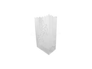 White Luminary Bags - 20 Count - Two Doves Design - Wedding Party Christmas Holiday Luminaria White Luminary Bags - 20 Count - Two Doves Design - Wedding Party Christmas Holiday Luminaria