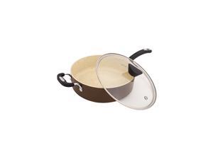 Stone Earth All-in-One Sauce Pan 100% APEO, GenX, PFBS, PFOS, PFOA, NMP and NEP-Free German-Made Coating, 5 L (5.3 Quart), Coconut Brown Stone Earth All-in-One Sauce Pan 100% APEO, GenX, PFBS, PFOS, PFOA, NMP and NEP-Free German-Made Coating, 5 L (5.3 Quart), Coconut Brown