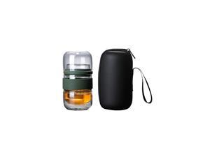 Portable Tea Set with Case,All-in-One Glass Teapot with Infuser,Office Tea Set, Travel Tea Set for Outdoor (Green) Portable Tea Set with Case,All-in-One Glass Teapot with Infuser,Office Tea Set, Travel Tea Set for Outdoor (Green)