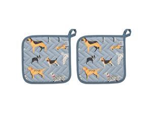 Basic Potholder, Set of Two, Dog Days Basic Potholder, Set of Two, Dog Days