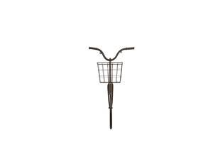 DA6000 Iron Bike Shape Wall Decor with Basket, Rust
