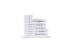 Irvington Hotel Luxury 700gsm 100% Turkish Cotton 18 Piece Towel Set, Set of 18, White Irvington Hotel Luxury 700gsm 100% Turkish Cotton 18 Piece Towel Set, Set of 18, White