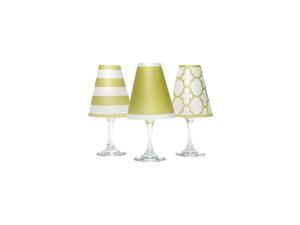 WS134 Nantucket Paper White Wine Glass Shade, Oasis Green (Pack of 6)