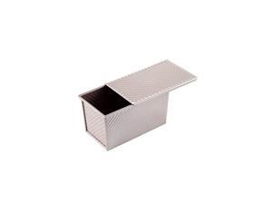 Pullman Loaf Pan with Lid, 0.99Lb Dough Capacity Non-Stick Rectangle Corrugated Toast Box for Oven Baking 4.2" x 7.7"x 4.4"(Champagne Gold) Pullman Loaf Pan with Lid, 0.99Lb Dough Capacity Non-Stick Rectangle Corrugated Toast Box for Oven Baking 4.2" x 7.7"x 4.4"(Champagne Gold)