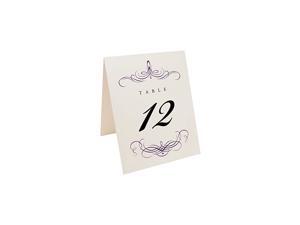 Flourish Wedding Table Numbers (Select Color/Quantity), Champagne, Eggplant, 1-25, Double Sided, Tent or Use in a Stand, Great for Parties & Restaurants Flourish Wedding Table Numbers (Select Color/Quantity), Champagne, Eggplant, 1-25, Double Sided, Tent or Use in a Stand, Great for Parties & Restaurants