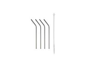 Stainless Steel Drinking Straws. Bent Style, 8-Inch (Set of 4) Stainless Steel Drinking Straws. Bent Style, 8-Inch (Set of 4)