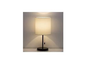 Table Lamp - Modern Bedside Desk Lamp with Pull Chain Fabric Lamp Shade Nightstand Lamp for Bedroom, Office, College Dorm Table Lamp - Modern Bedside Desk Lamp with Pull Chain Fabric Lamp Shade Nightstand Lamp for Bedroom, Office, College Dorm