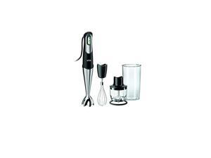 3-in-1 Immersion Hand Blender, Powerful 400W Stainless Steel Stick Blender, Variable Speed + 1.5-Cup Food Processor, Whisk, Beaker, Easy to Clean, MultiQuick MQ725 3-in-1 Immersion Hand Blender, Powerful 400W Stainless Steel Stick Blender, Variable Speed + 1.5-Cup Food Processor, Whisk, Beaker, Easy to Clean, MultiQuick MQ725